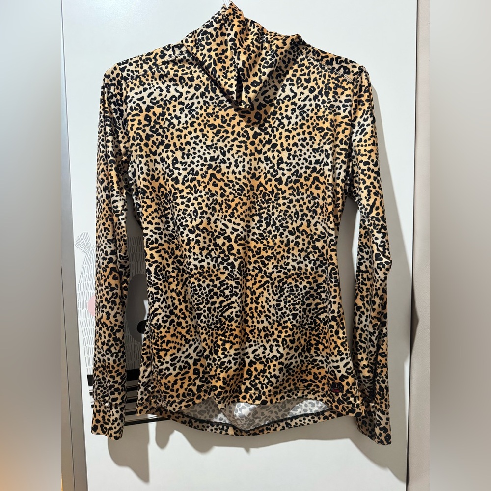 Leopard Print Long Sleeve Women's Top S/M